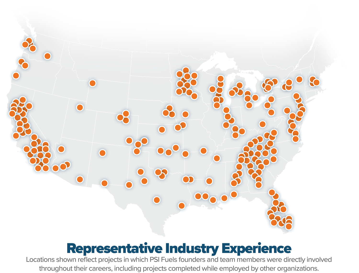 Nationwide CNG Station builder map of fast fill and time fill stations